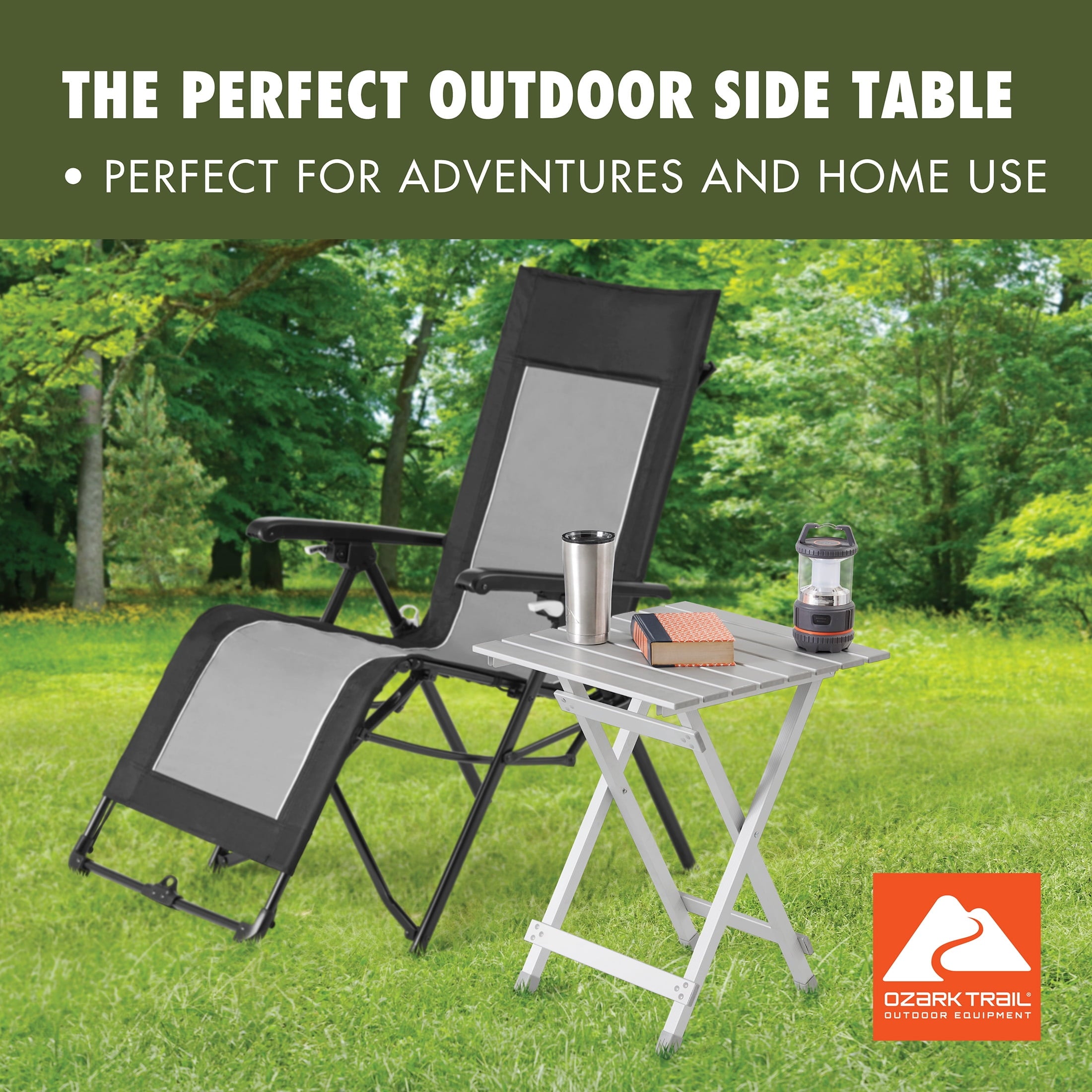 Ozark Trail Aluminum Camping Table, Silver