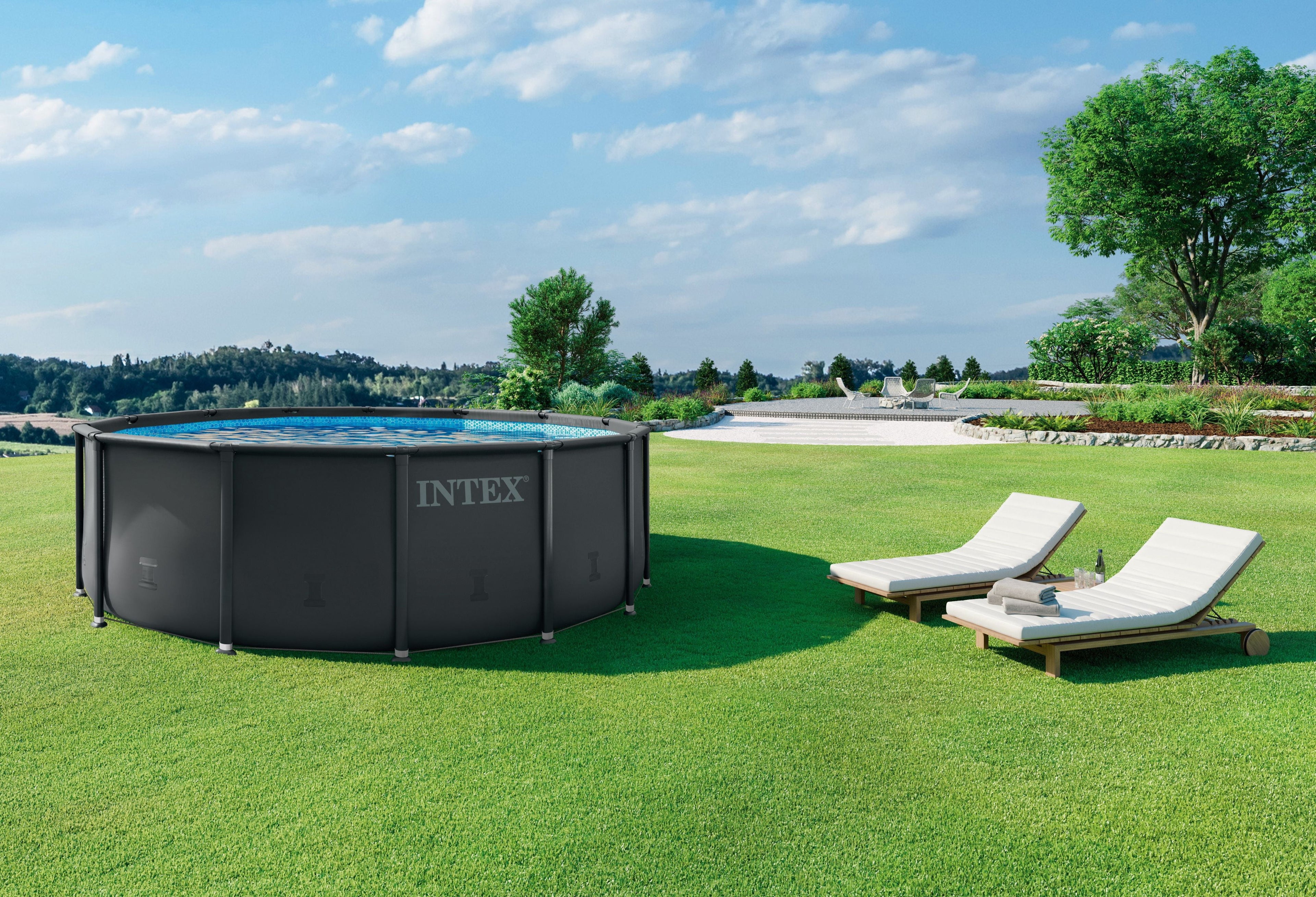 Intex Prism Frame 17ft x 48in ClearView Pool